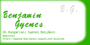 benjamin gyenes business card