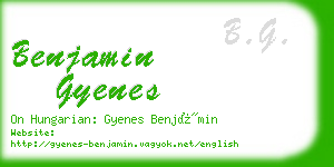 benjamin gyenes business card